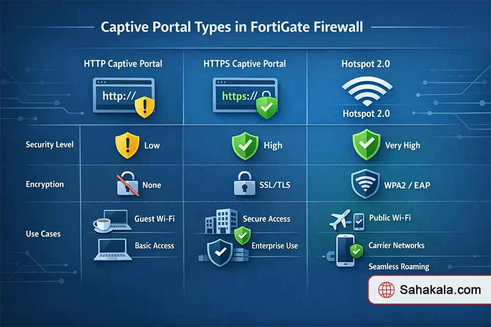 نحوه راه‌اندازی Captive Portal در فایروال فورتی گیت 