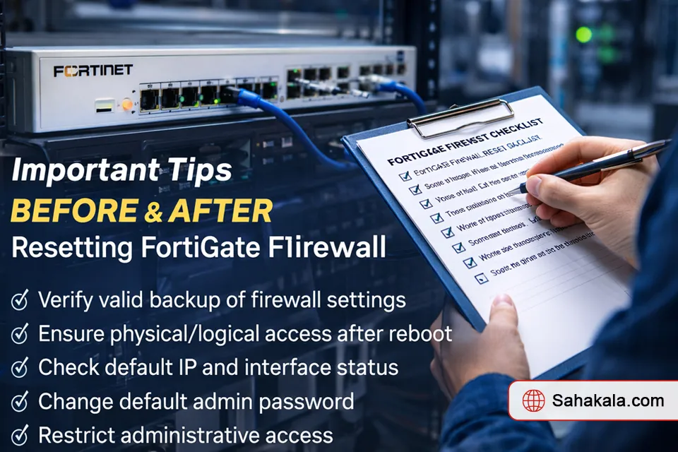 نکات مهم قبل و بعد از ریست کردن فایروال فورتی گیت