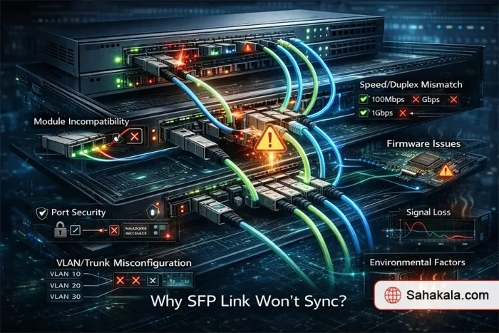 چرا لینک SFP سینک نمی‌شود؟