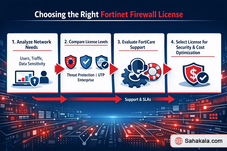 راهنمای انتخاب لایسنس مناسب  Fortinet