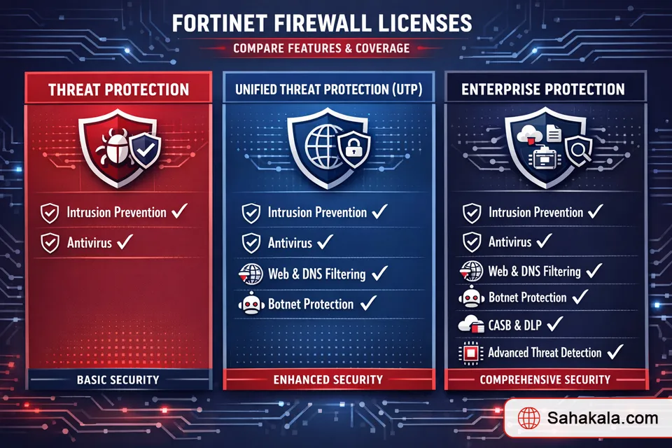 تفاوت انواع لایسنس‌های فایروال فورتی‌نت
