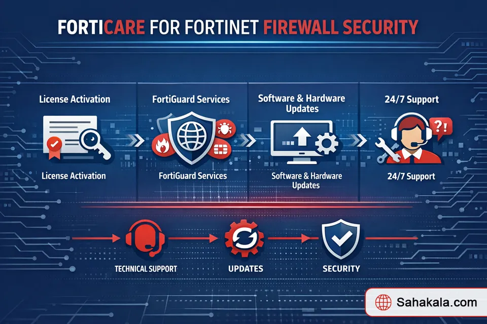 نقش FortiCare در کنار لایسنس‌های امنیتی فورتی‌نت