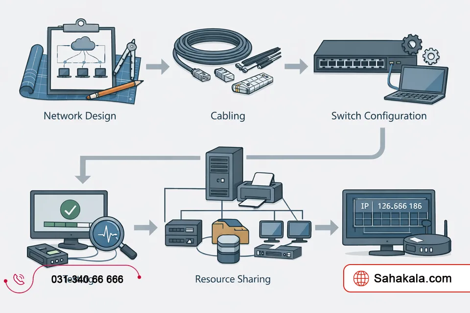 آموزش شبکه کردن چند کامپیوتر
