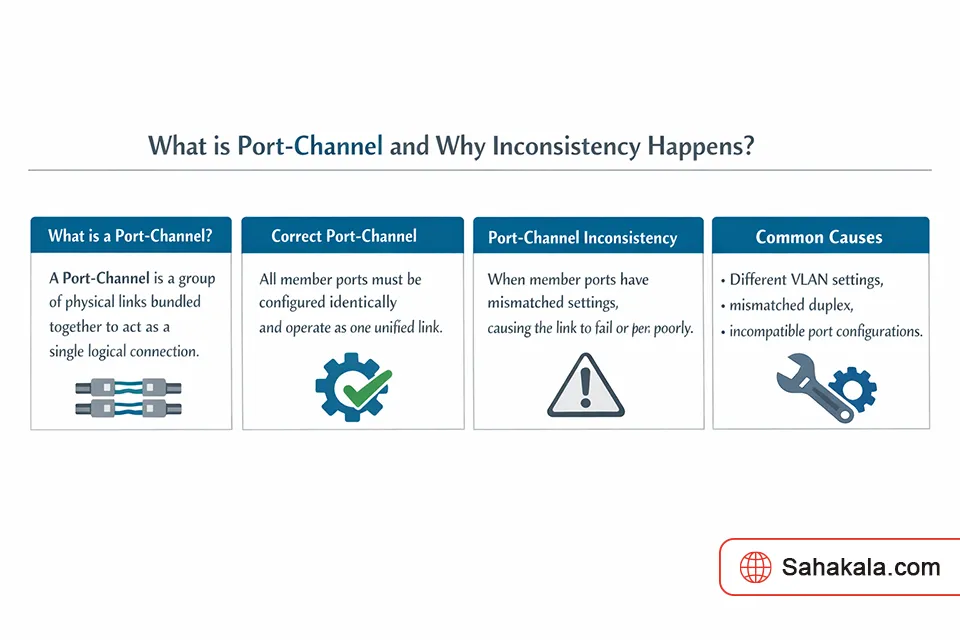 چگونه خطای Port-Channel Inconsistency در سوئیچ سیسکو را پیدا و برطرف کنیم؟ 3 رفع خطای Port-Channel Inconsistency در سوئیچ سیسکو