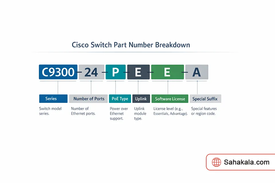 نحوه خواندن پارت نامبر سوئیچ سیسکو
