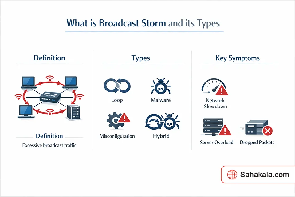 what is broadcast storm and its types 11zon 1